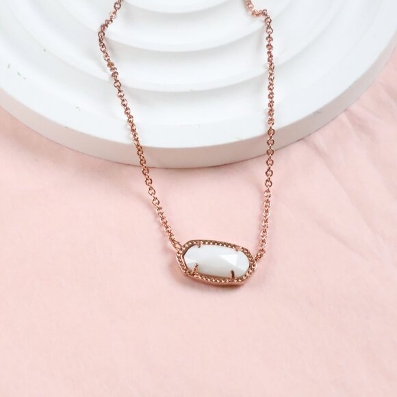 Kendra Scott - Elisa Ivory Pearl Necklace Rose Gold - Picture 2 of 2